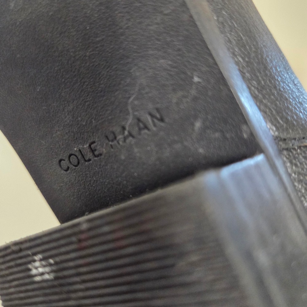 Cole Haan Womens Black Leather‎ Chelsea Boots W06488 Low Block Heel Size 8B - Picture 6 of 8